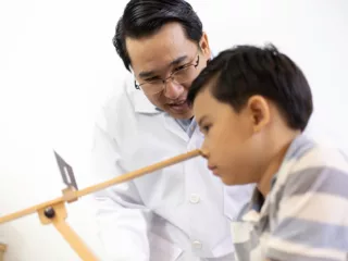 Aperture rule being used for vision therapy