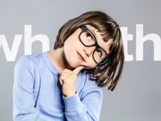 Girl student thinking about the digraphs wh and th