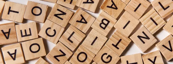 Scrabble tiles