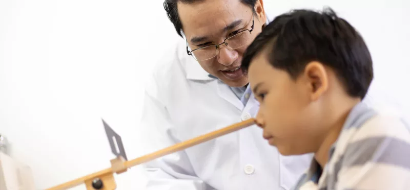 Aperture rule being used for vision therapy